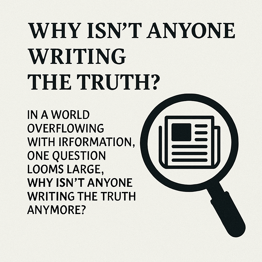 Why Isn’t Anyone Writing the Truth?