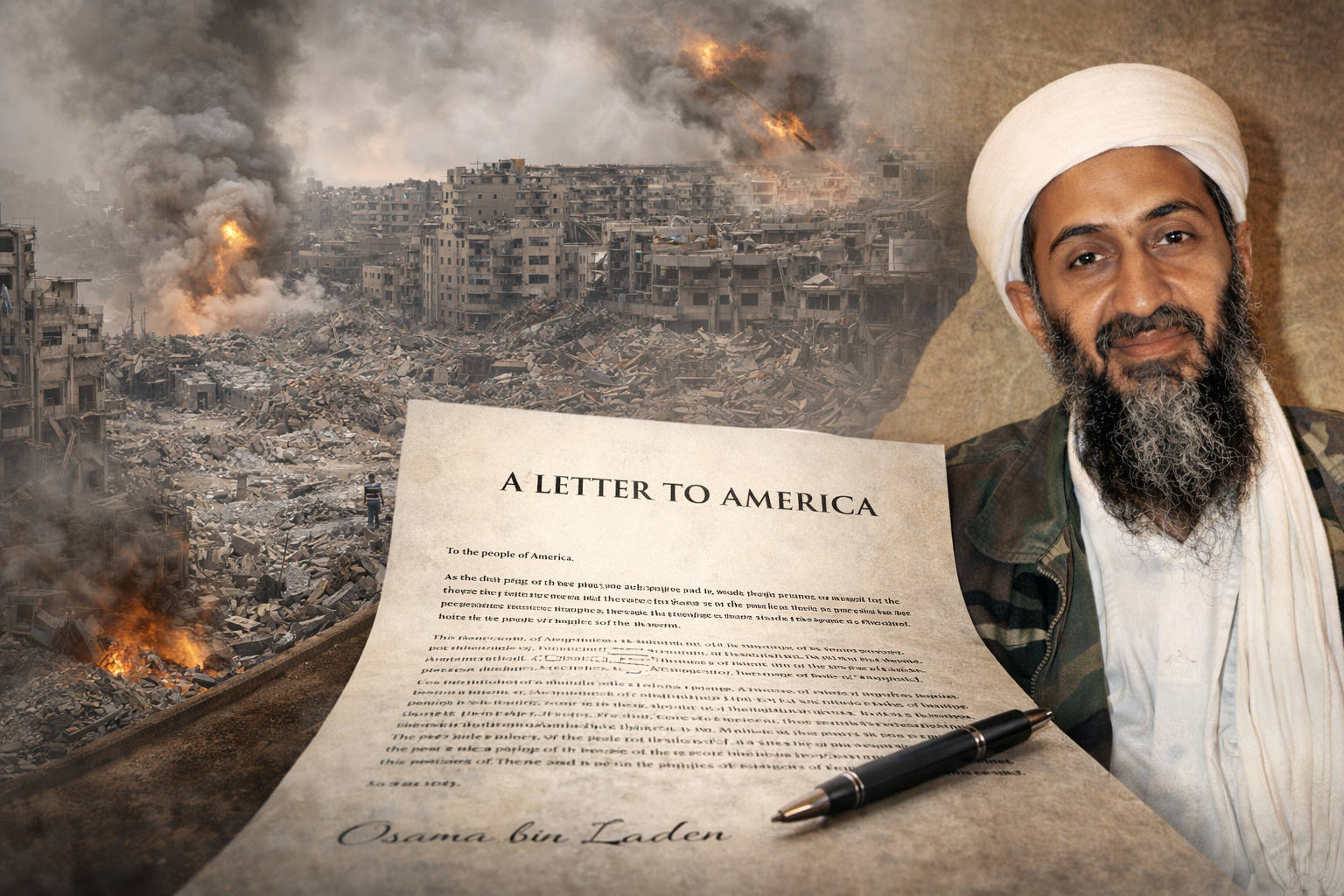 Osama Bin Laden is heard from under the sea